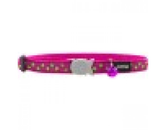 Кучешки Нашийник Red Dingo STYLE STARS LIME ON HOT PINK 41-63 cm