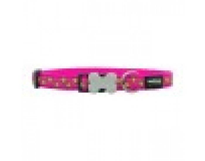 Кучешки Нашийник Red Dingo STYLE STARS LIME ON HOT PINK 41-63 cm