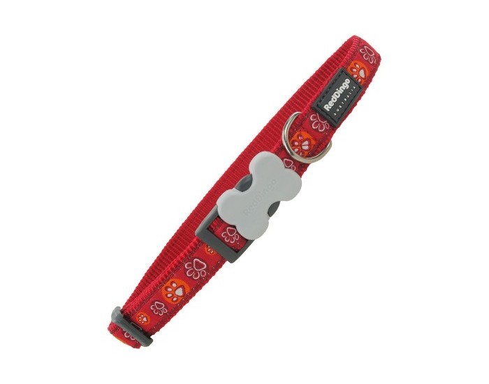 Кучешки Нашийник Red Dingo, Животински принт, 2,5 x 41-63 cm