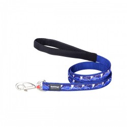 Кучешка Каишка Red Dingo STYLE LIGHTNING Морско син 15mm x 120 cm - Red dingo