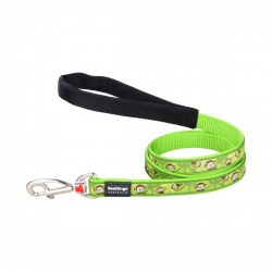 Кучешка Каишка Red Dingo STYLE MONKEY LIME GREEN 15mm x 120 cm - Red dingo