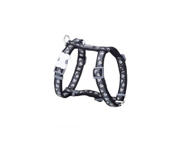 Каишка за Куче Red Dingo Diamond 25-39 cm Черен