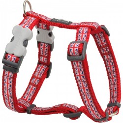 Каишка за Куче Red Dingo Union Jack 25-39 cm Червен - Red dingo