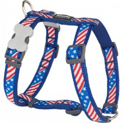 Каишка за Куче Red Dingo US Flag 25-39 cm Червен Син - Red dingo