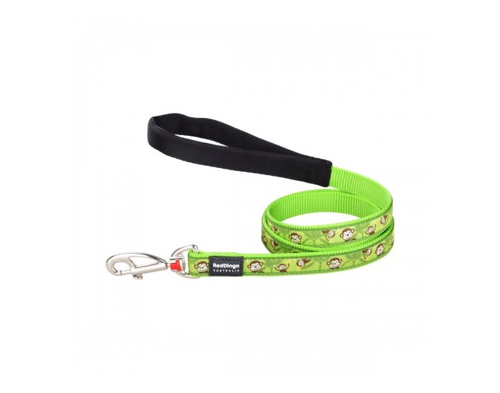 Кучешка Каишка Red Dingo STYLE MONKEY LIME GREEN 2 x 120 cm