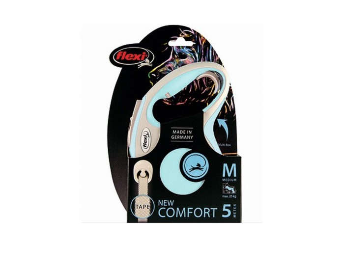 Кучешка Каишка Flexi New Comfort M Син (5 m)