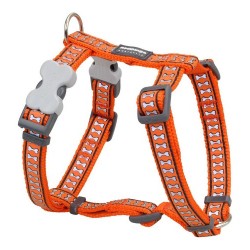 Каишка за Куче Red Dingo Оранжев Кост Светлоотразителен 37-61 cm - Red dingo