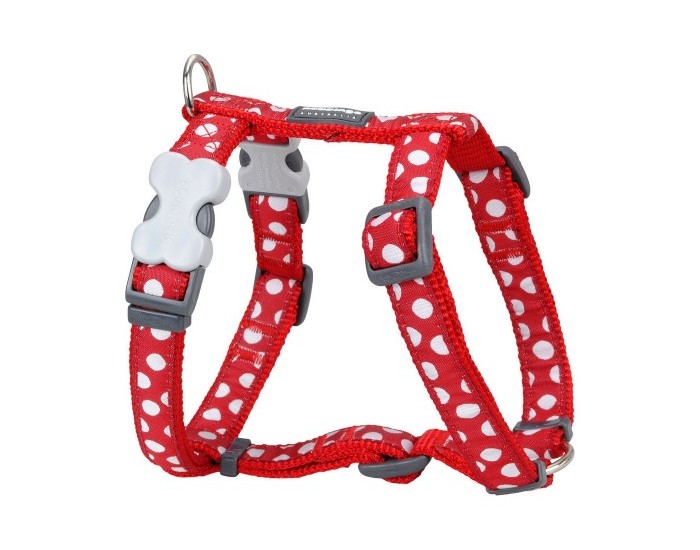 Каишка за Куче Red Dingo Style Бял Грах 46-76 cm