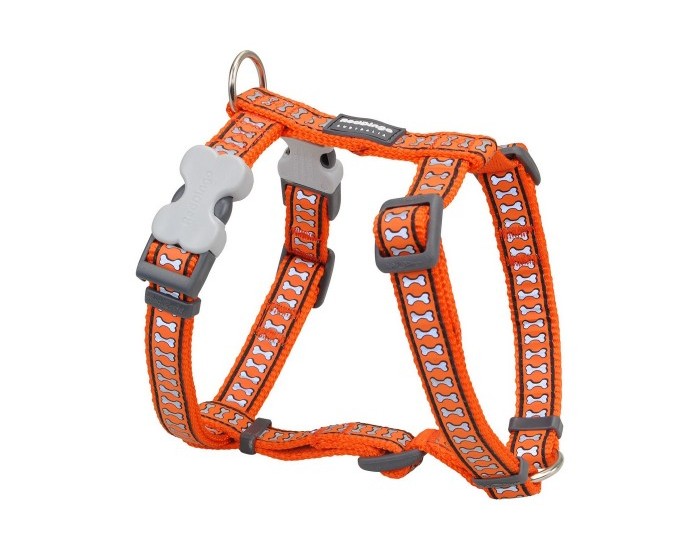 Каишка за Куче Red Dingo Кост Светлоотразителен 46-76 cm Оранжев