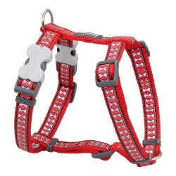Каишка за Куче Red Dingo Кост Светлоотразителен 46-76 cm Червен - Red dingo