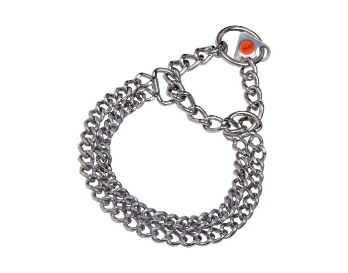 Кучешки Нашийник Hs Sprenger, Сребрист, 2 mm ,Двоен