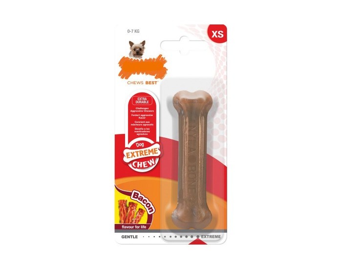 Кучешка гризалка Nylabone Dura Chew, Bacon, Найлон