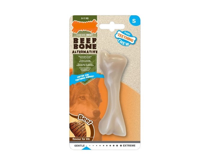 Кучешка гризалка Nylabone Beef Bone, Размер S, Термопластичен