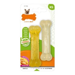 Dog teether Nylabone Moderate Chew Twin, Пиле, 2 броя - Accesorii