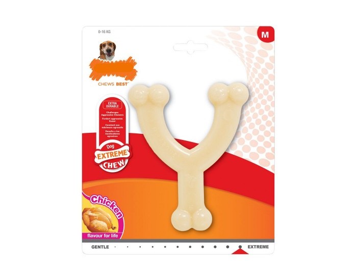 Dog teether Nylabone Extreme Chew Wishbone, Размер М, Пиле