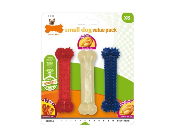 Гризалка за куче Nylabone Value Pack , 3 броя