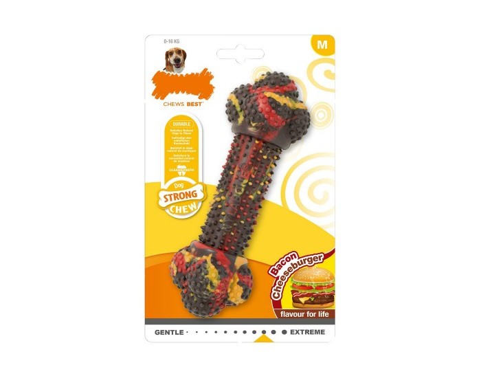 Dog teether Nylabone Strong, Хамбургер, Размер М