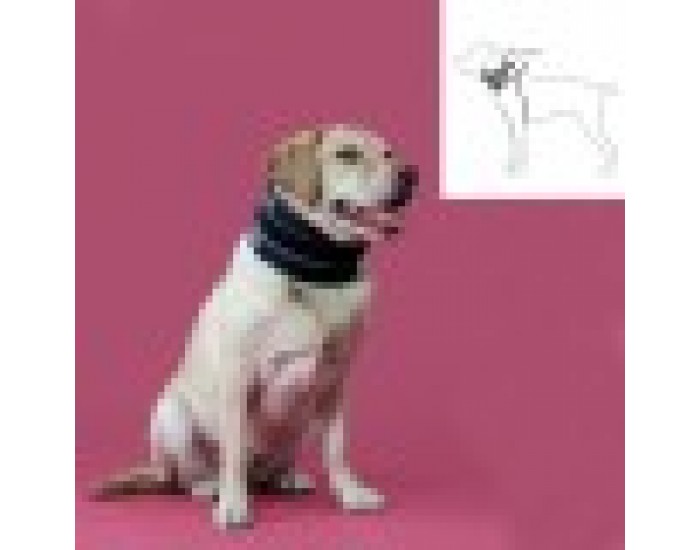 Cervical Collar for Dogs KVP, Черен, 6-28 cm