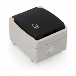 Plug-in base EDM С капак Сив 250 V 16 A - Do it yourself - feronerie, unelte și materiale