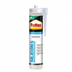 Силикон Pattex Silicon 5 Универсален Прозрачен 280 ml - Decorațiuni