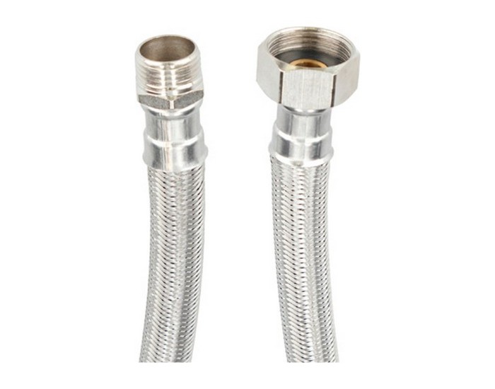 Маркуч Fontastock Неръждаема стомана AISI 304 EPDM Мъжки 1/2" - Женски 3/4" 25 cm