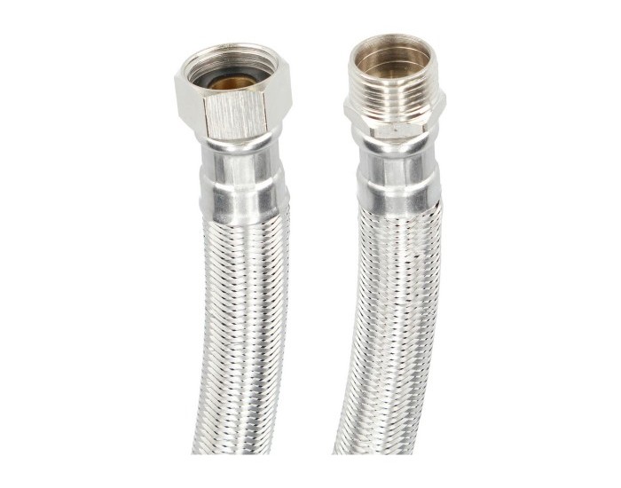 Маркуч Fontastock Неръждаема стомана AISI 304 EPDM Мъжки 1/2" - Женски 1/2" 30 cm