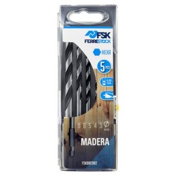 Бормашина Ferrestock 3 / 4 / 5 / 6 / 8 mm Дървен Шестоъгълен - Ferrestock
