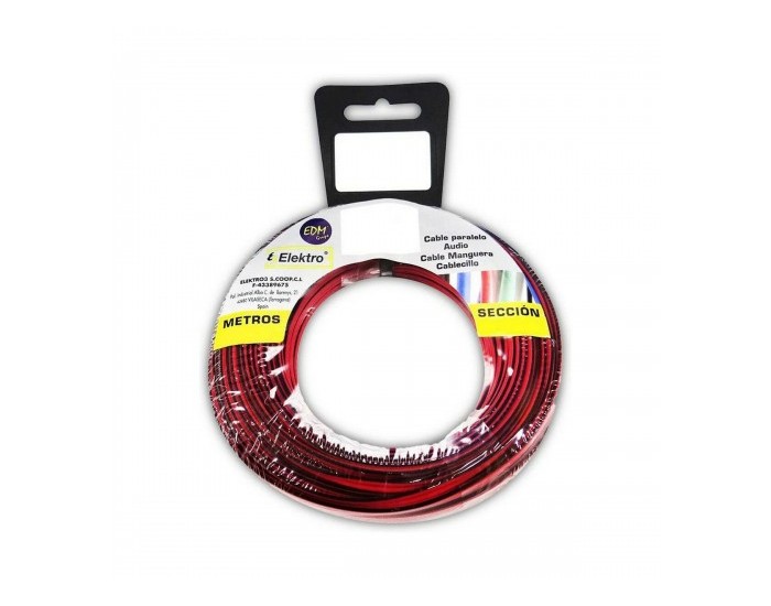 Аудио кабел EDM 2 x 0,75 mm Червен/Черен 15 m