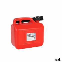 Туба за Гориво с Фуния Continental Self Червен 5 L (4 броя) 5 L - Decorațiuni