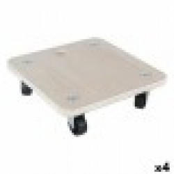 Дървена Основа с Колелца Bricotech 58764 (30 x 30 x 8 cm) Дървен 30 x 30 x 8 cm 1,8 mm - Do it yourself - feronerie, unelte și materiale