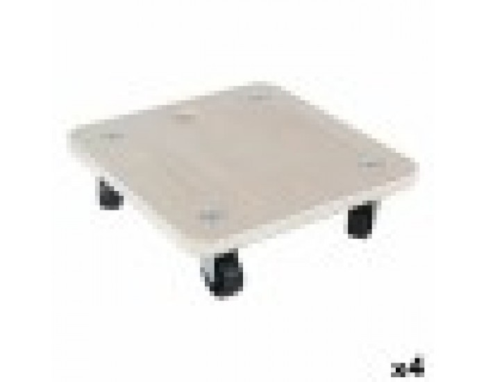 Дървена Основа с Колелца Bricotech 58764 (30 x 30 x 8 cm) Дървен 30 x 30 x 8 cm 1,8 mm
