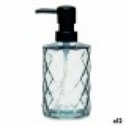 Дозатор за Сапун Диамант Кристал Черен Пластмаса 410 ml (12 броя) - Berilo