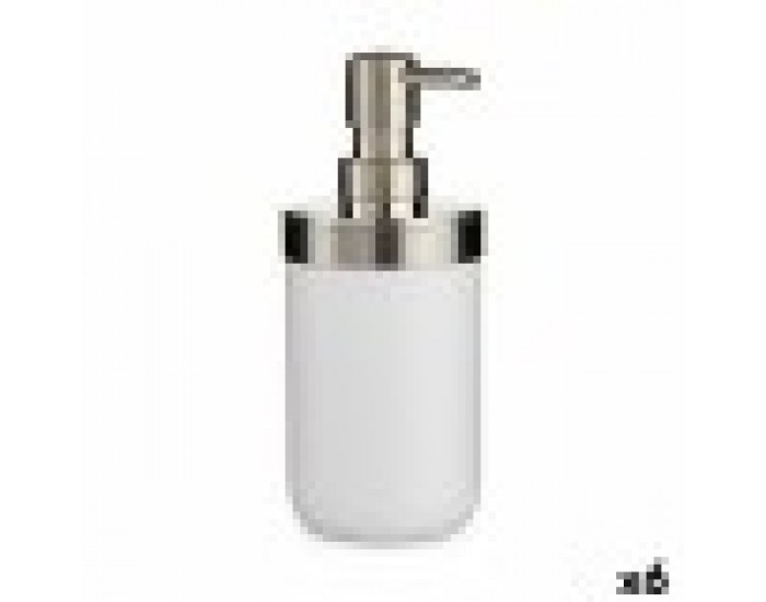 Дозатор за Сапун Сребрист Бял Пластмаса 350 ml (6 броя)