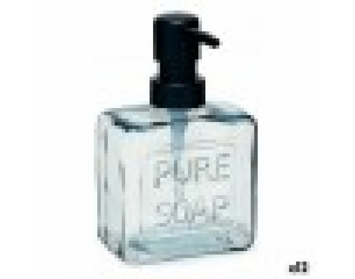 Дозатор за Сапун Pure Soap 250 ml Кристал Черен Пластмаса (12 броя)