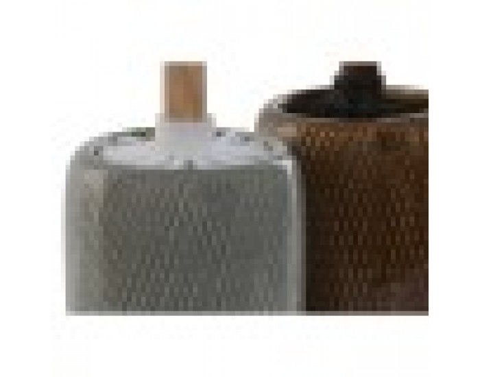 Четка за Баня Home ESPRIT Кафяв Сив полиетилен Каменинов 11 x 11 x 40 cm (2 броя)