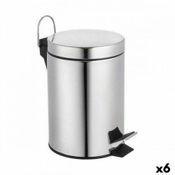 Кошче за Боклук с Педал Confortime Сребрист 3 L (6 броя) - Confortime