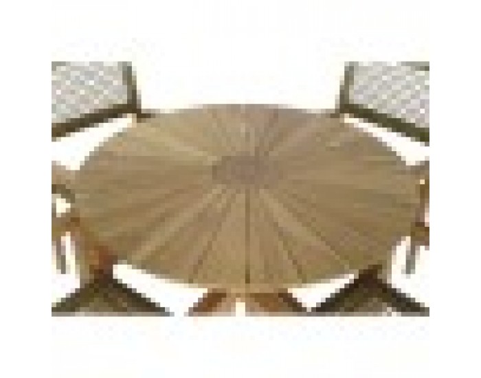 Комплект от маса с 4 стола DKD Home Decor 100 x 100 x 75 cm Тик синтетичен ратан