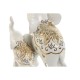 Декоративна фигурка Home ESPRIT Бял Златен Слон романтичен 11 x 8 x 19 cm