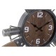 Стенен часовник Home ESPRIT Кафяв Черен Метал Дървен MDF Vintage 121 x 7 x 106 cm