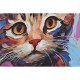 Картина Home ESPRIT Пластно Дървен MDF Котка Град Лакиран 40 x 1,8 x 60 cm (2 броя)