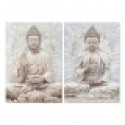 Картина Home ESPRIT Буда Ориенталски 70 x 3 x 100 cm (2 броя) - Tablouri, postere, puzzle-uri