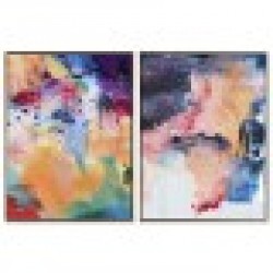 Картина Home ESPRIT Град Лакиран 63 x 3,5 x 83 cm (2 броя) - Tablouri, postere, puzzle-uri
