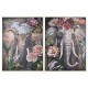 Картина Home ESPRIT полистирен Пластно Слон Колониален 92 x 4,5 x 122 cm (2 броя)