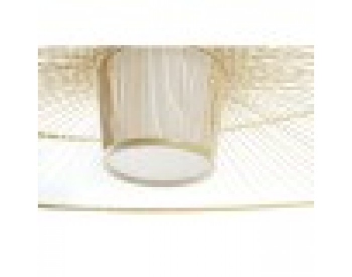 Полилей DKD Home Decor Бял Естествен Бамбук 50 W 100 x 100 x 32 cm
