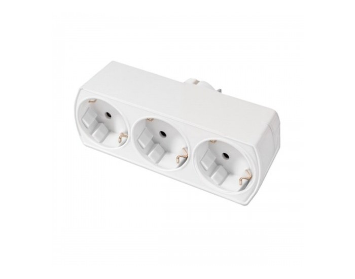 Щепсел крадец Silver Electronics SCHUKO Сребрист (3 броя)