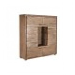 Шкаф DKD Home Decor 145 x 40 x 153 cm Кристал Кафяв Aкациево дърво - Corpuri, vitrine, biblioteci modulare