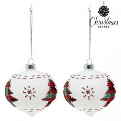 Коледни топки 8 cm (2 uds) Кристал Бял - Rosanto christmas