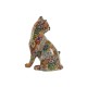 Декоративна фигурка Home ESPRIT Многоцветен Котка Средиземноморско 11 x 10 x 16 cm (2 броя)