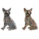 Декоративна фигурка Home ESPRIT Многоцветен Куче Средиземноморско 12 x 10 x 16 cm (2 броя)