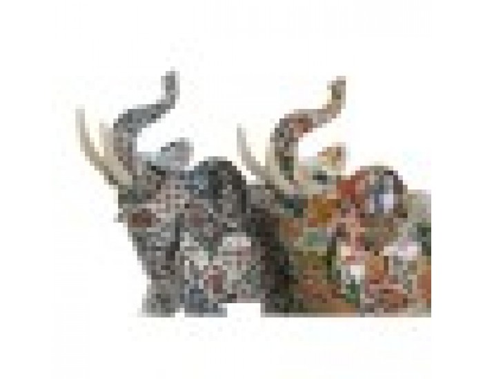 Декоративна фигурка Home ESPRIT Многоцветен Слон Средиземноморско 16 x 7 x 17 cm (2 броя)